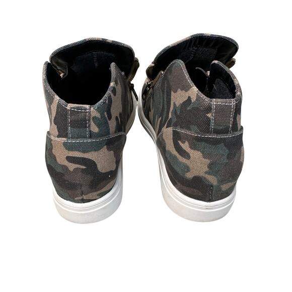 Cushionaire Hart Hidden Wedge Sneaker WMNS Camp Print US Sz 9 Zipper Ankle Shoes - Picture 2 of 6